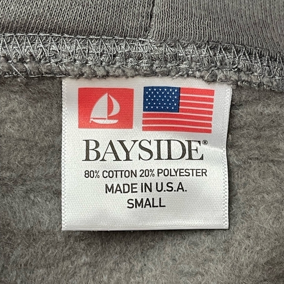 MADE HERE Bayside Hoodie Grey Zip Front Cardigan Hooded Sweater Men’s Pullover - Picture 8 of 8